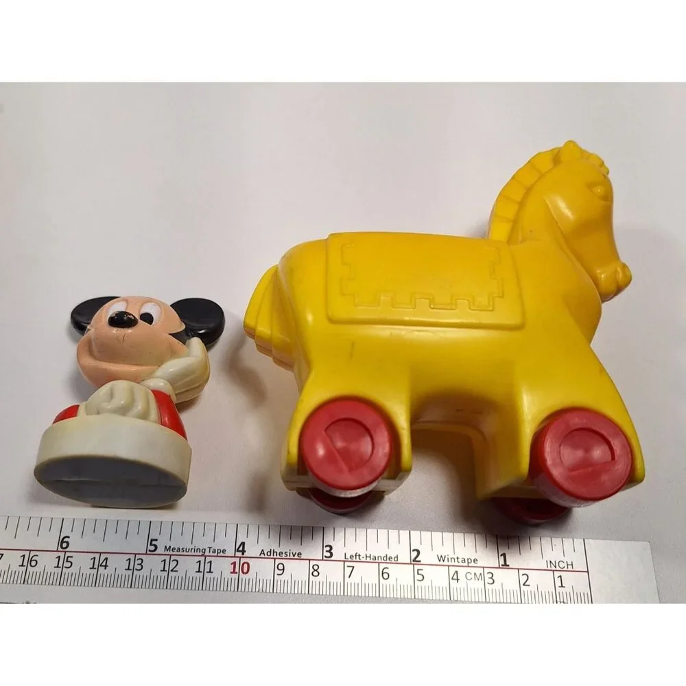 Illco Disney Mickey Donald Rolling Horse For Castle Playset Vintage - Picture 7 of 14